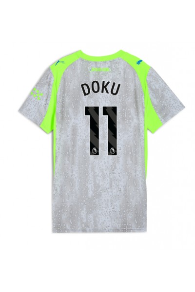 Manchester City Jeremy Doku #11 Jalkapallovaatteet Naisten Kolmaspaita 2025-26 Lyhythihainen Manchester City Jeremy Doku #11 Jalkapallovaatteet Naisten Kolmaspaita 2025-26 Lyhythihainen